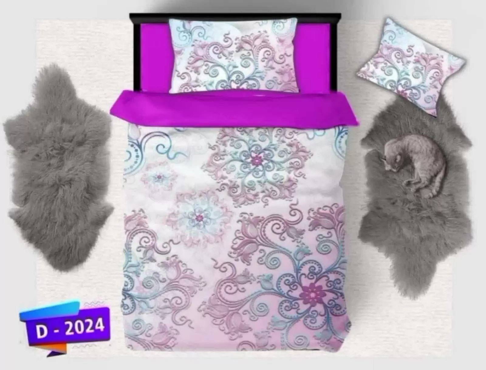 لحاف تنسل دو نفره 160 کد D-2024 ورونیکا